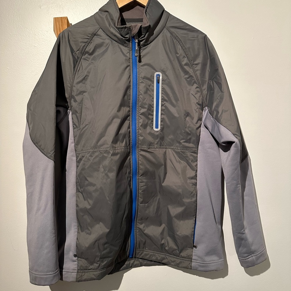 Southern Tide Grey/Blue Nylon Full-Zip Golf Performance Jacket - Size M